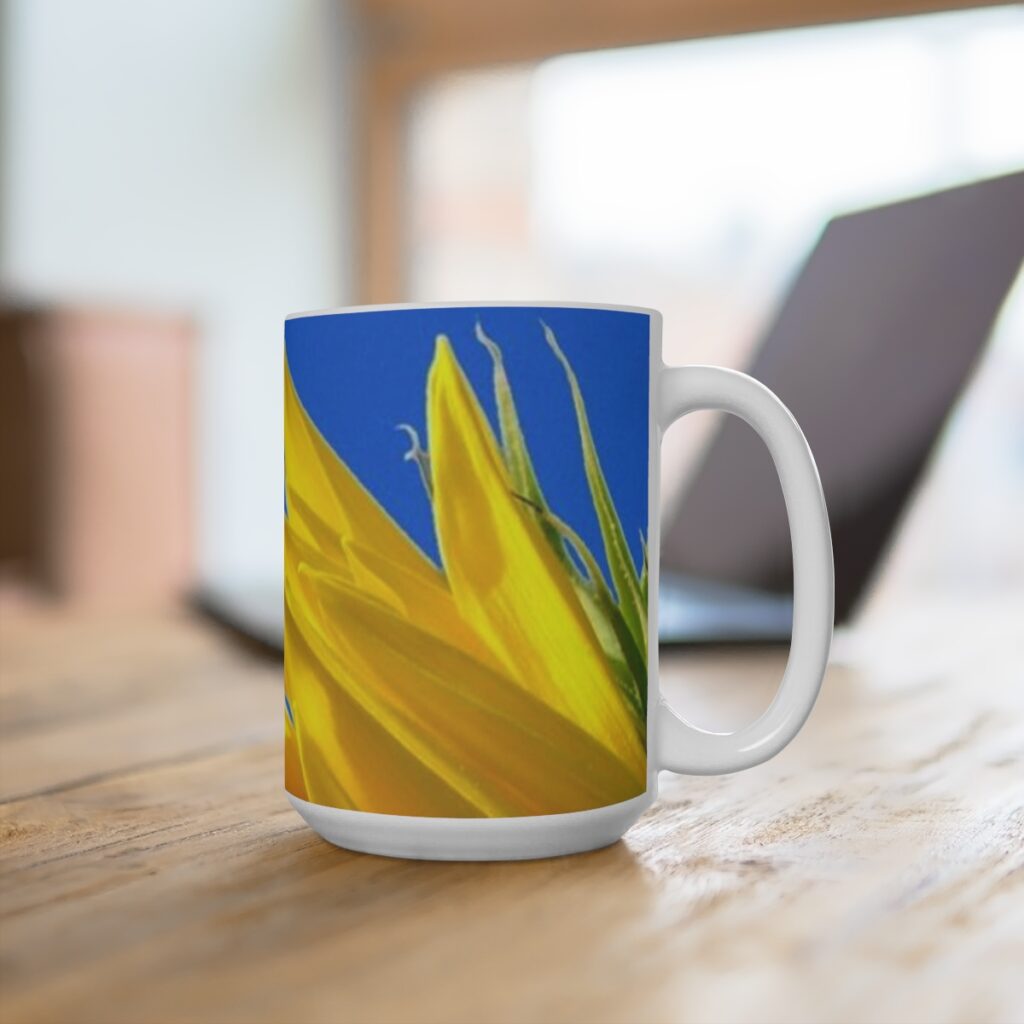 mug “Blue-yellow tulips”