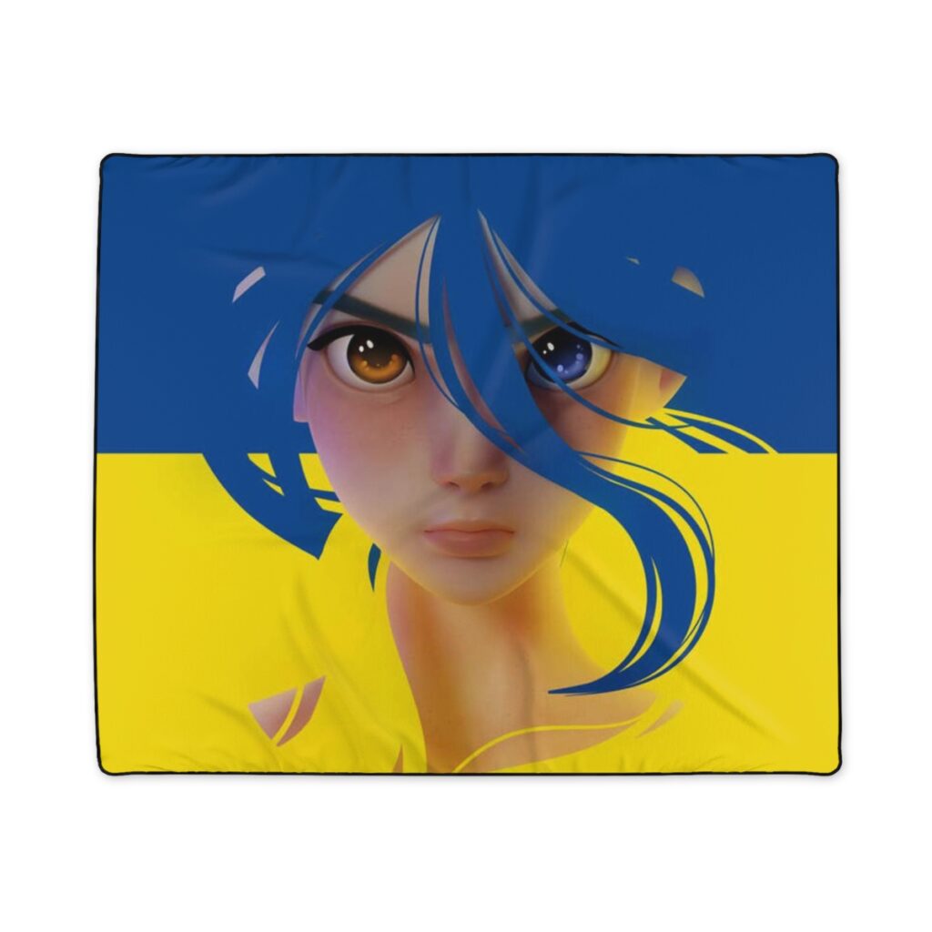 polyester blanket “Blue and Yellow Avatar”