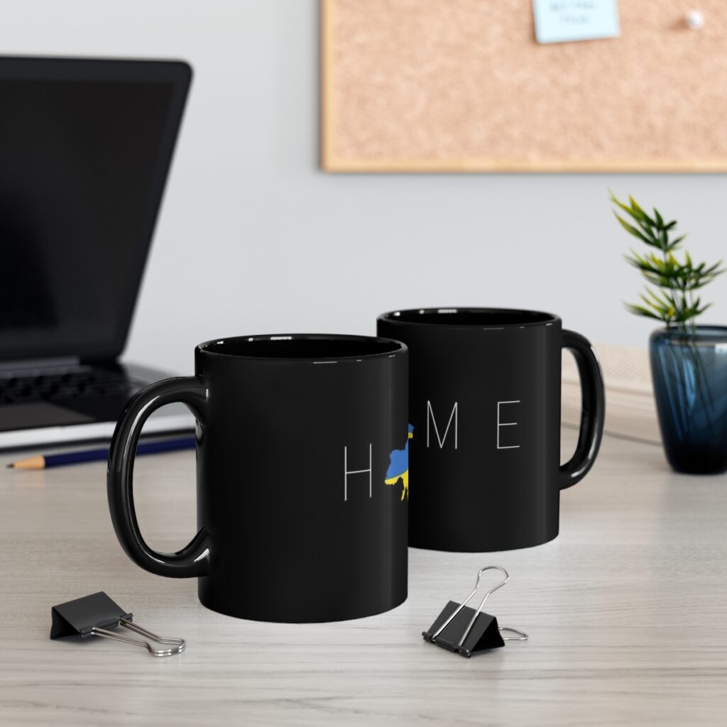 black mug “Home”