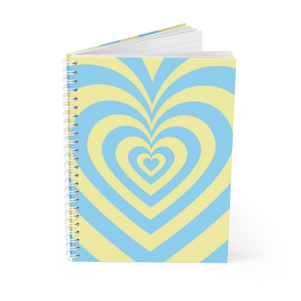 spiral notebook “Blue-yellow Heart”