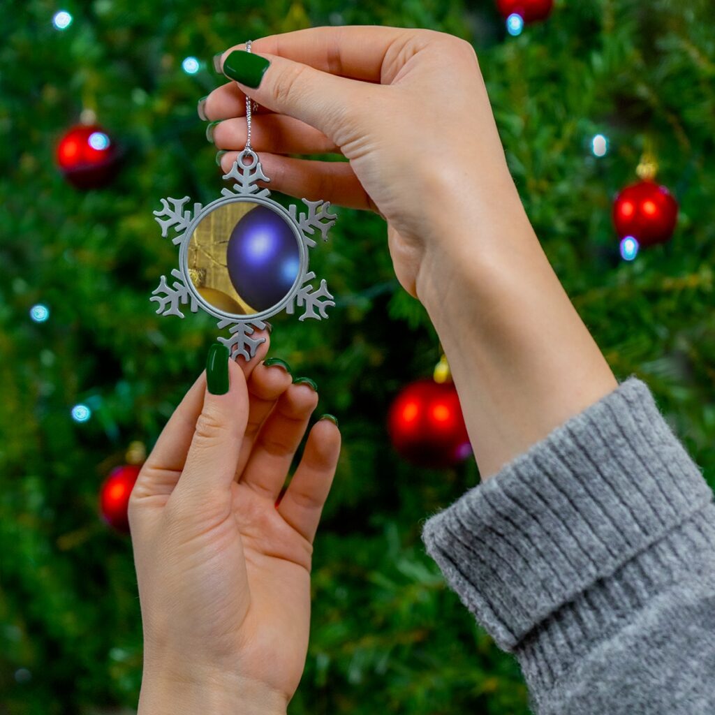 pewter snowflake ornament “Ukrainian New Year balls”