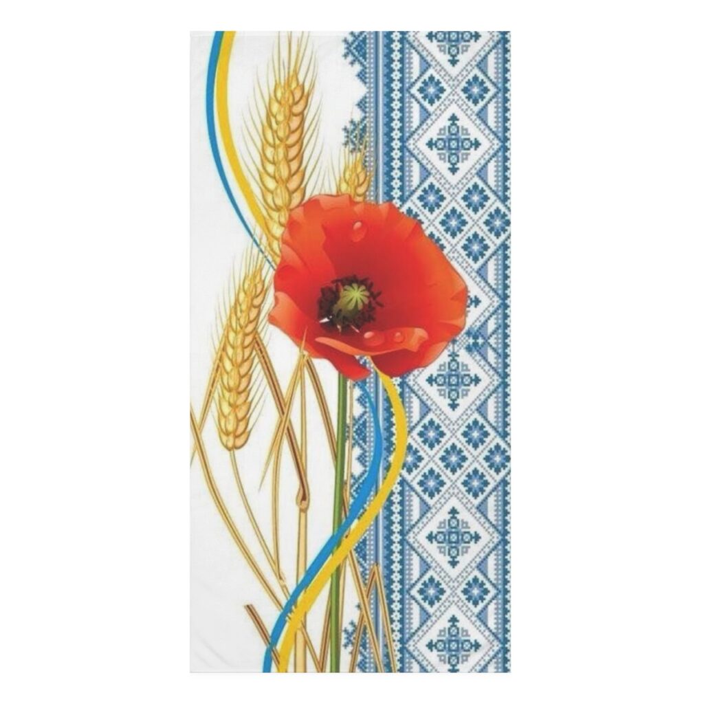 mink-cotton towel “Ukrainian poppy”