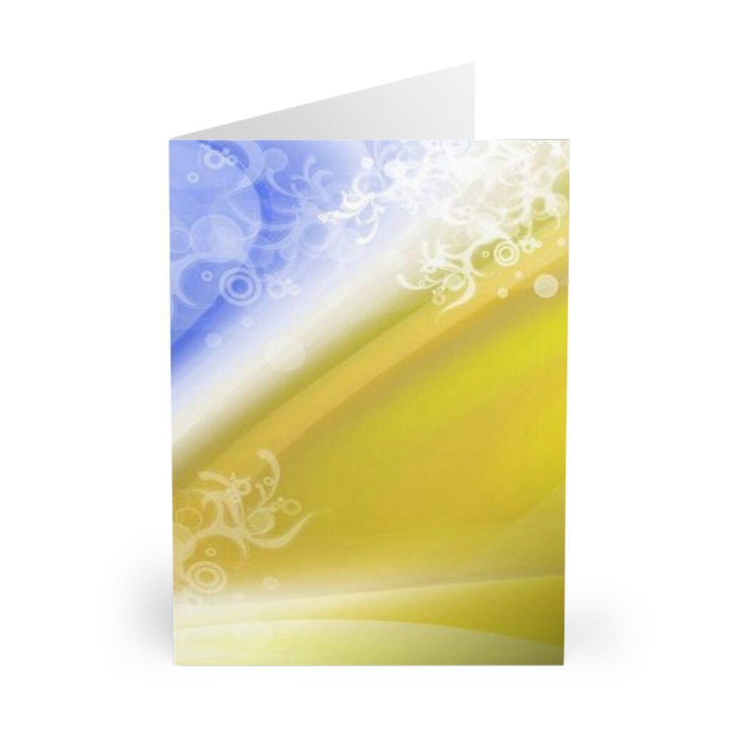 greeting cards “Blue and Yellow Graphics”