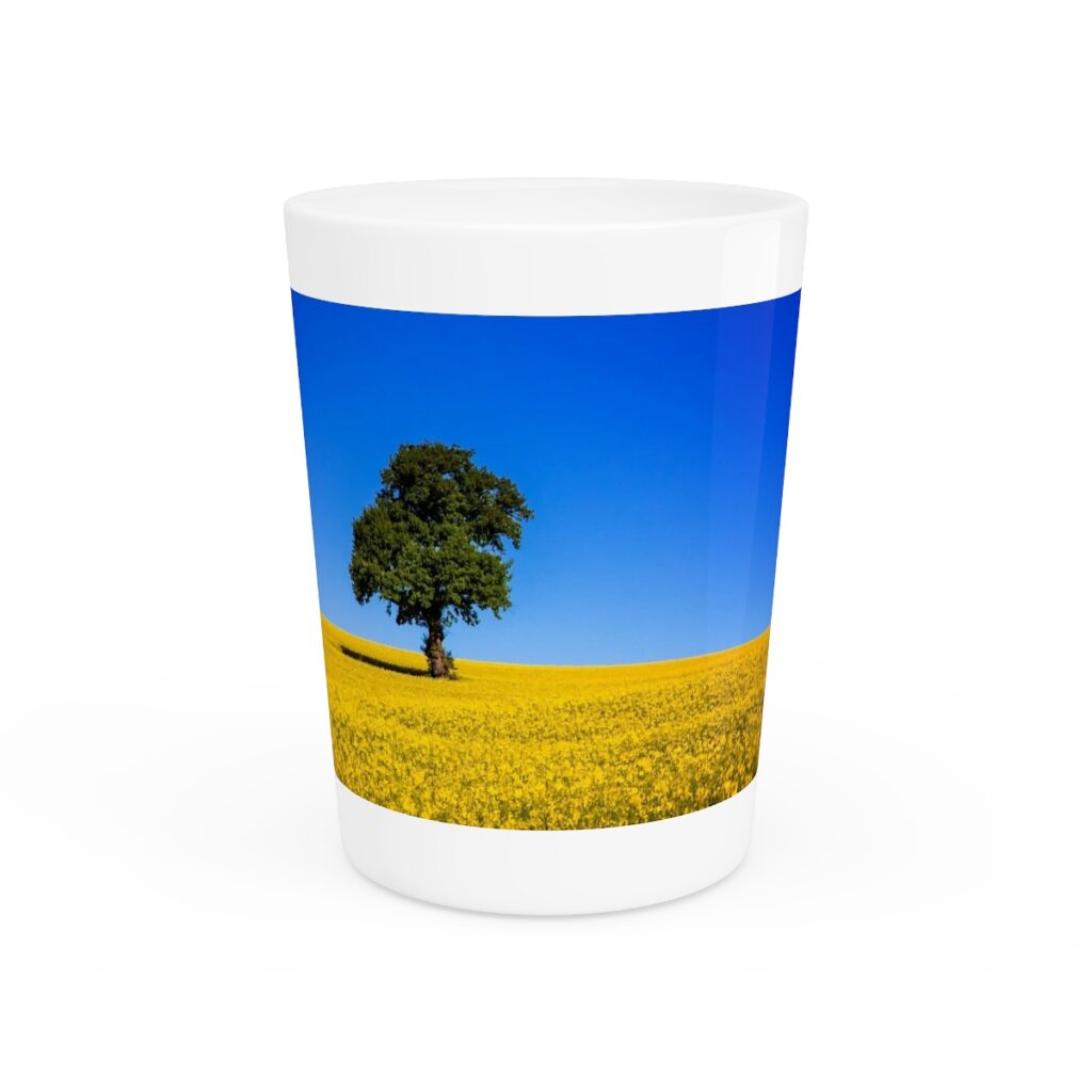 shot glass “Blue Yellow Field”