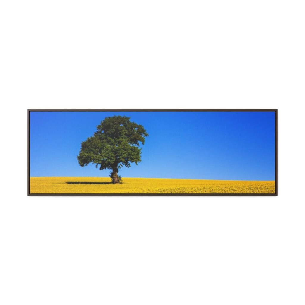 gallery canvas wraps, horizontal frame “Ukrainian blue-yellow field and tree”