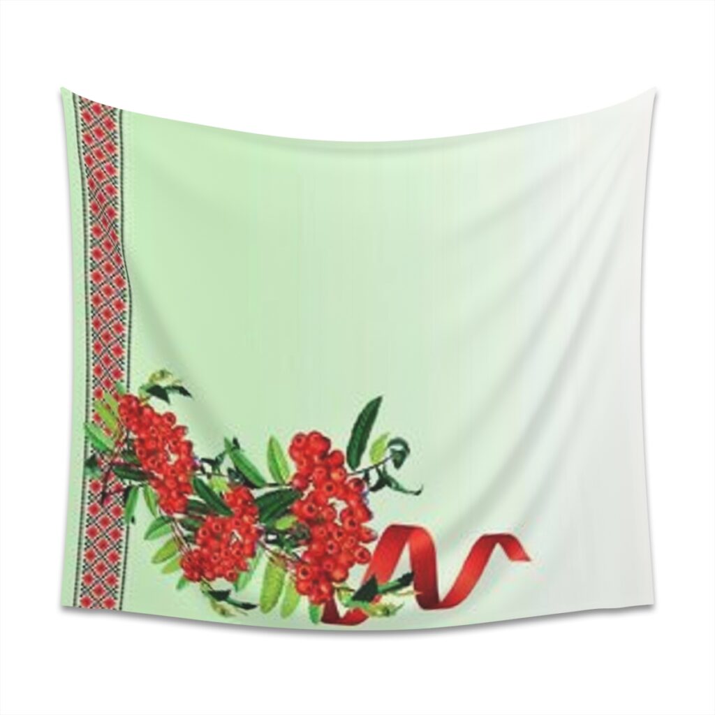 printed wall tapestry “Ukrainian viburnum”