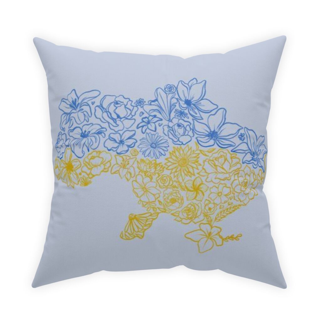 broadcloth pillow “Map of Ukraine”