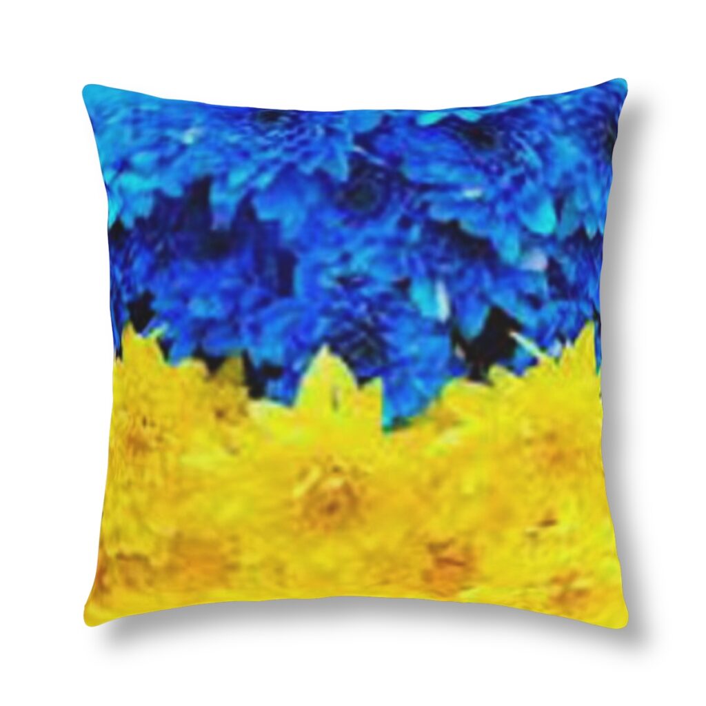 waterproof pillows “Blue-yellow daisies”