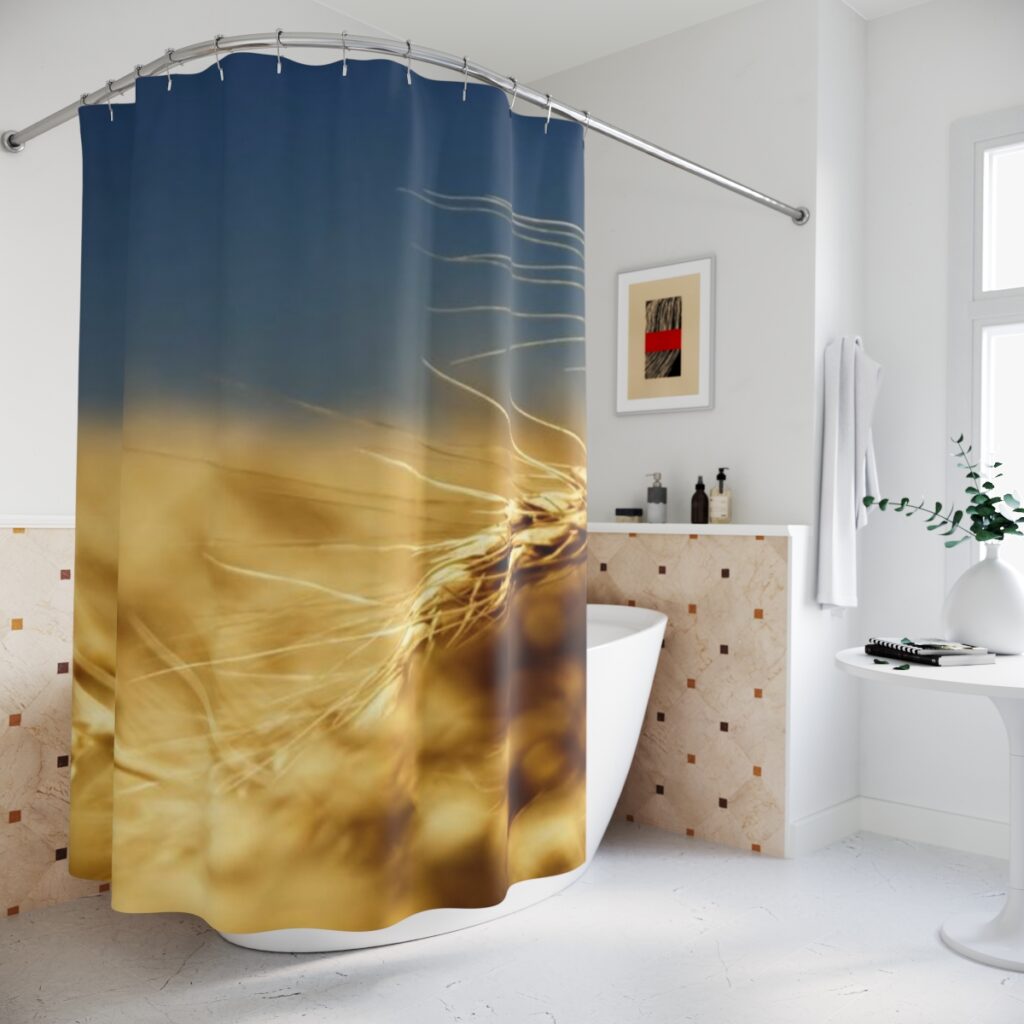 polyester shower curtain “Ukrainian Wheat”