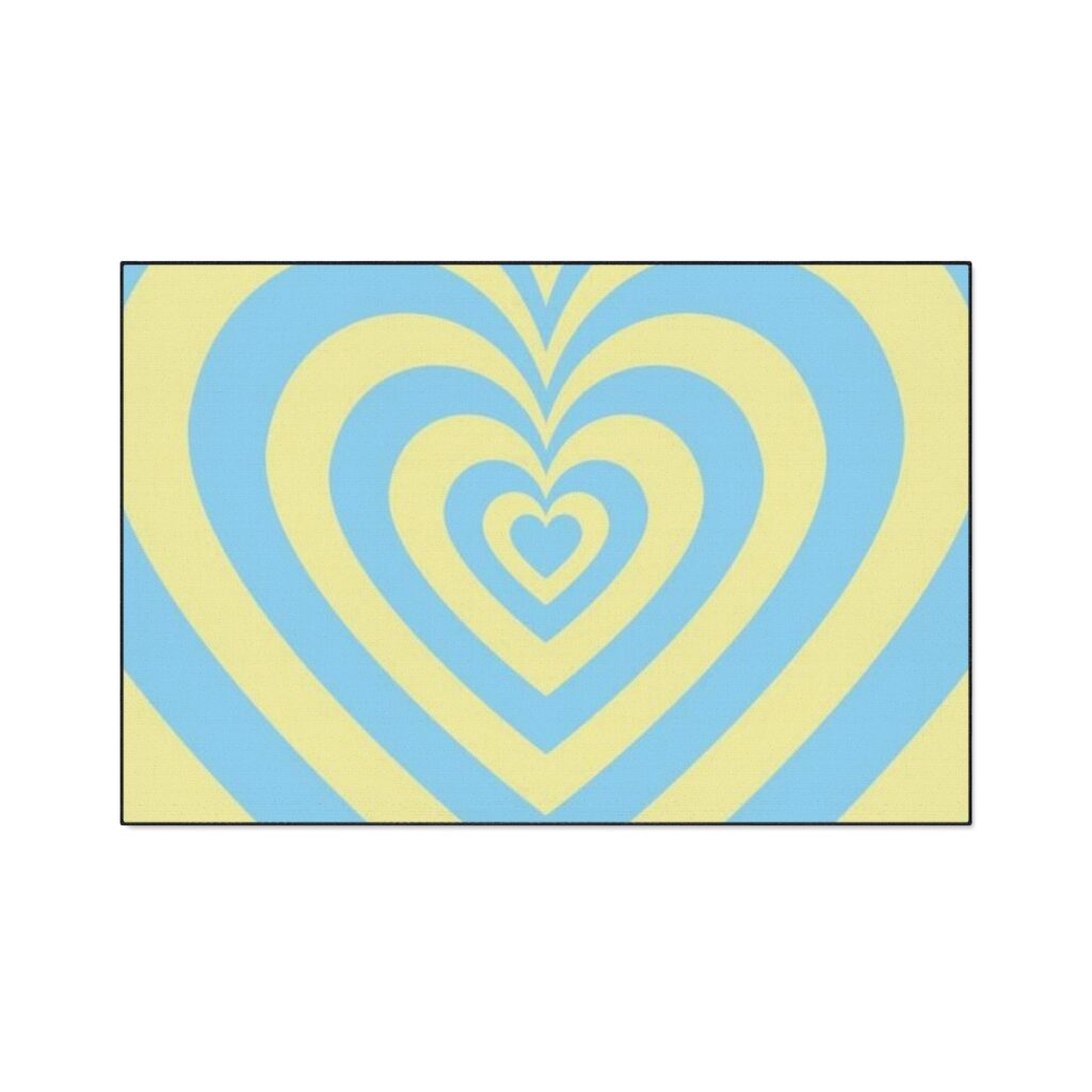 heavy duty floor mat “Blue-yellow Heart”