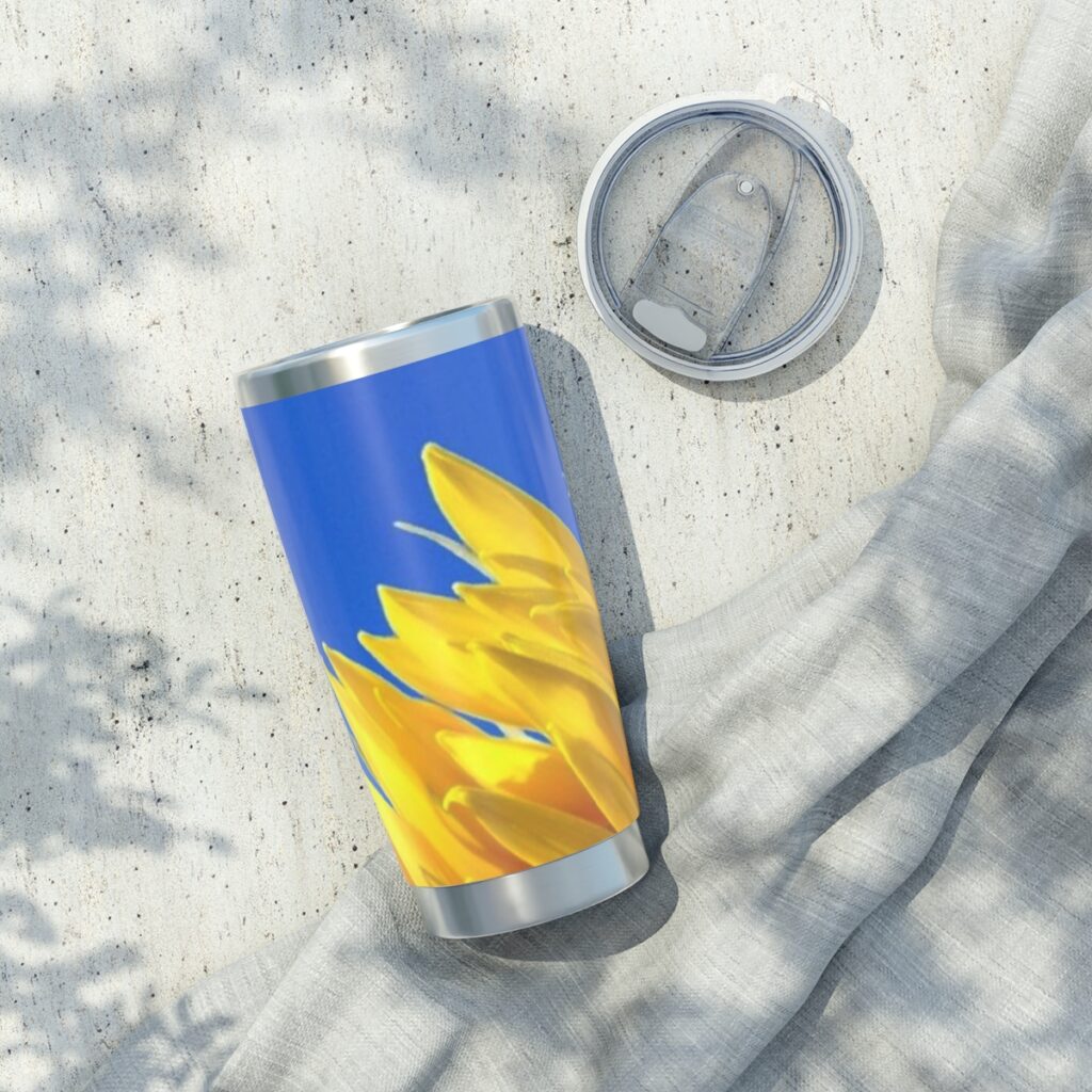 vagabond tumbler “Blue-yellow tulips”