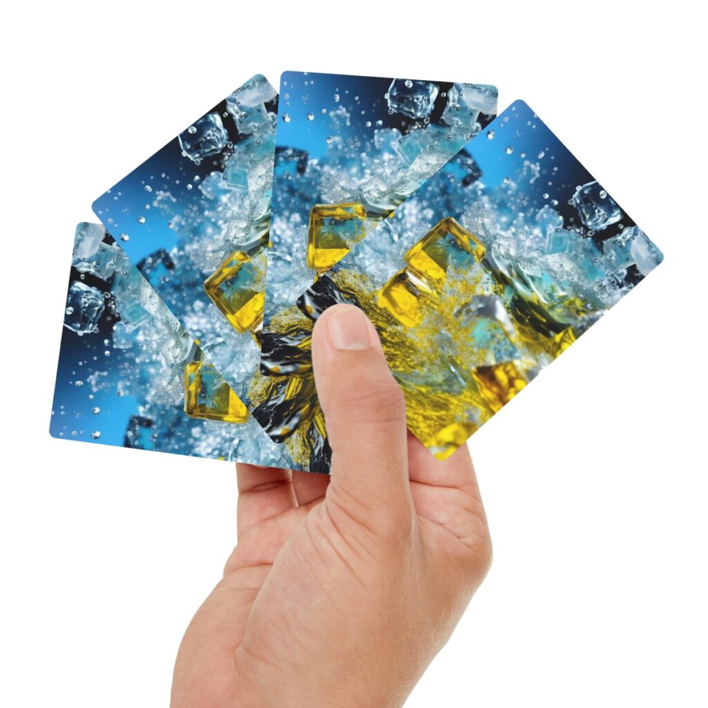 poker cards “Blue and Yellow Ice Cubes”