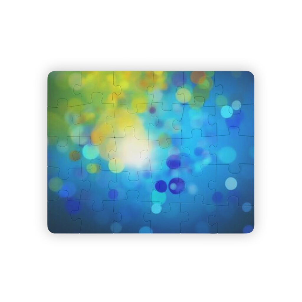 kids’ puzzle “Blue and Yellow Glitter”