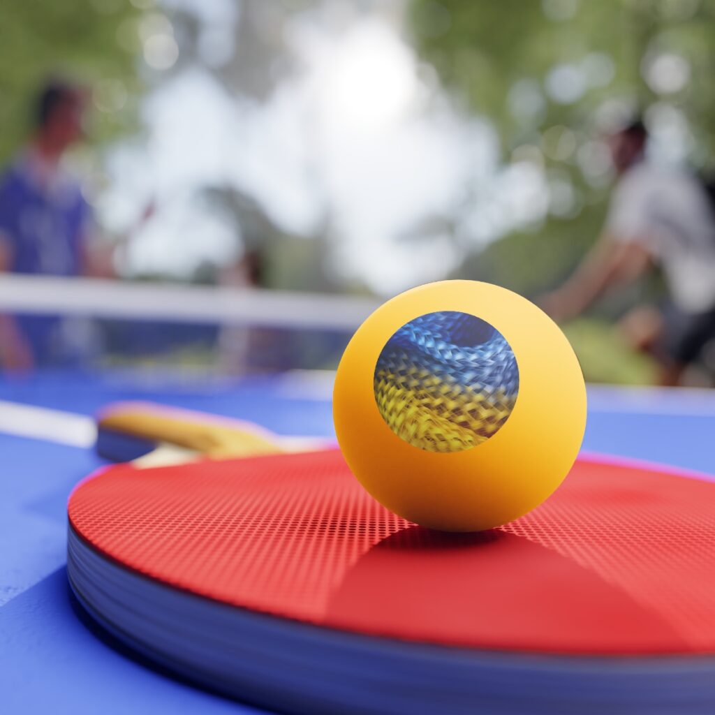 ping pong balls “Blue-yellow”