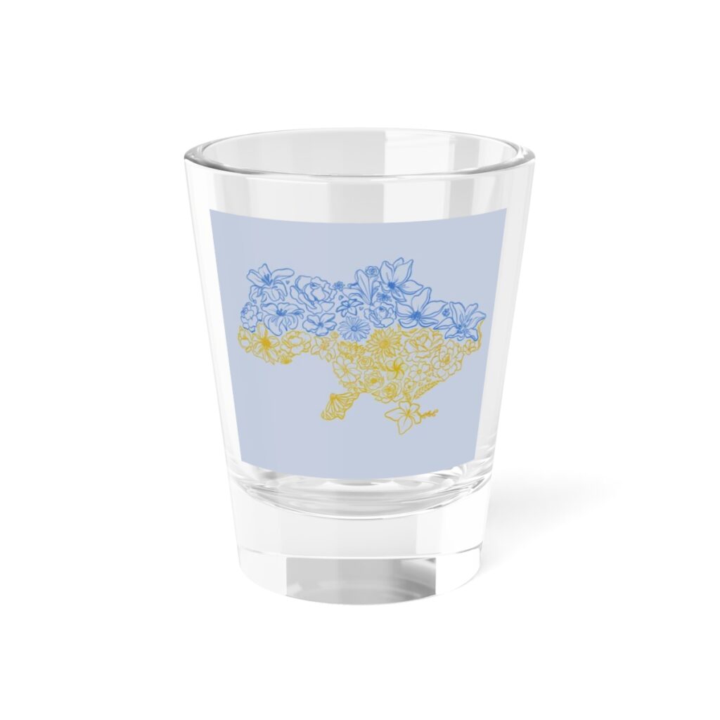 shot glass “”Map of Ukraine”