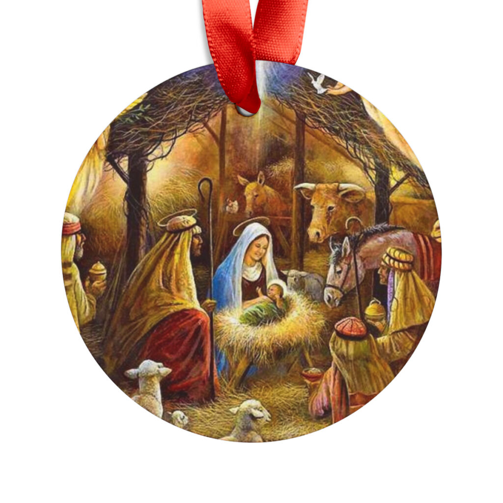 acrylic ornament with ribbon “Ukrainian Christmas”